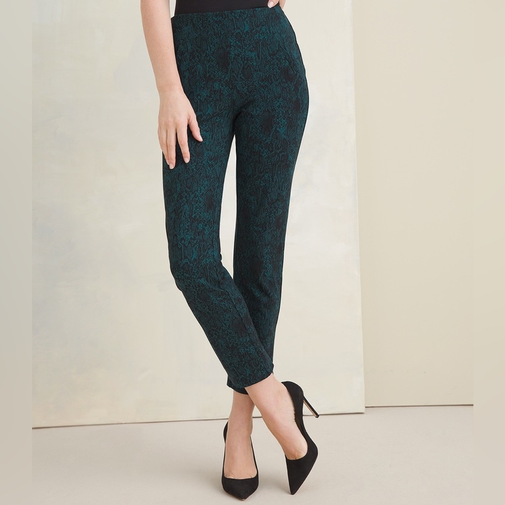 Chico’s 360 Juliet Ankle Pants Python Print - image 1